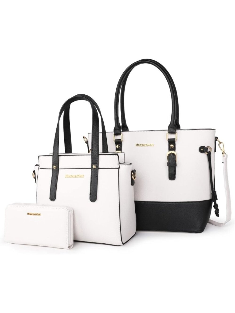 Stylish 3PCS Women's Tote Bag, Wallet & Shoulder Satchel Handbag Set